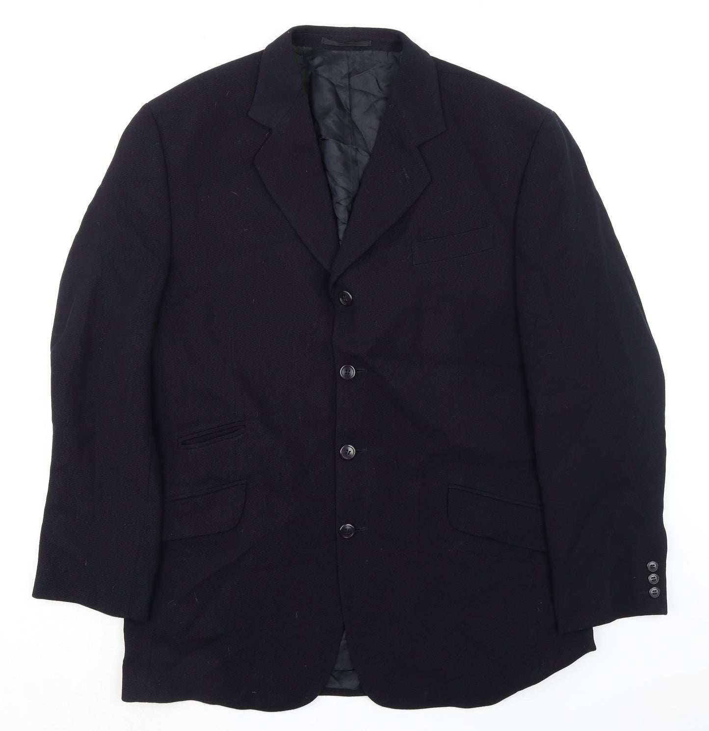 GB company Mens Blue Wool Jacket Suit Jacket Size 42 Regular