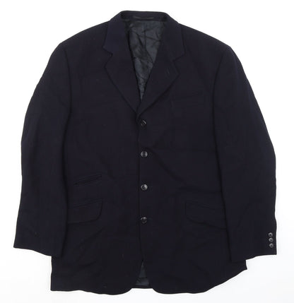 GB company Mens Blue Wool Jacket Suit Jacket Size 42 Regular