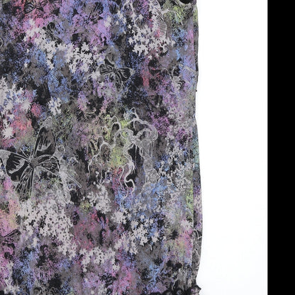 NEXT Womens Multicoloured Geometric 100% Cotton A-Line Size 8 V-Neck Pullover