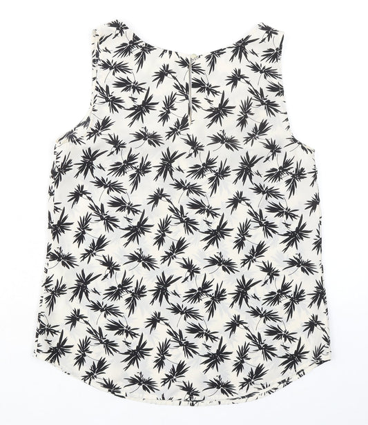 Womens UK Size 10 Oasis Ivory Basic Tank