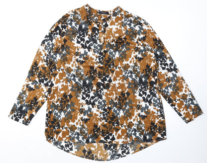 Autograph Womens Multicoloured Geometric Polyester Basic Blouse Size 16 Round Neck