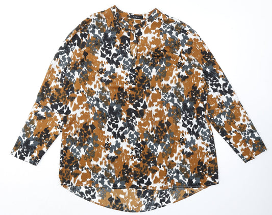 Autograph Womens Multicoloured Geometric Polyester Basic Blouse Size 16 Round Neck