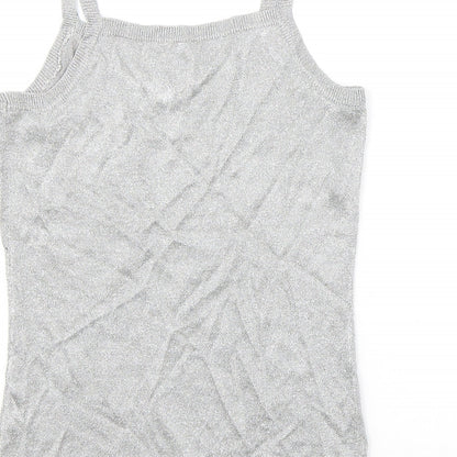 NEXT Womens Silver Viscose Camisole Tank Size 12 V-Neck