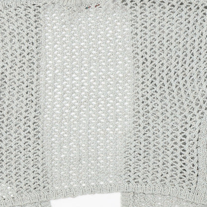 Indigo Womens Green V-Neck Cotton Shrug Jumper Size 10