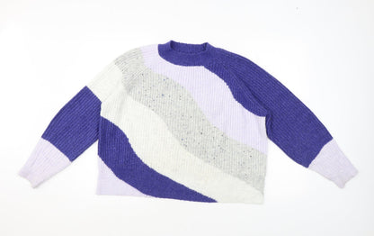 Womens UK Size M Marks and Spencer Blue Pullover Jumper