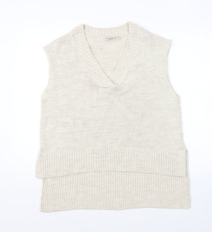Womens UK Size M Vanessa Alexandra Beige Vest Jumper