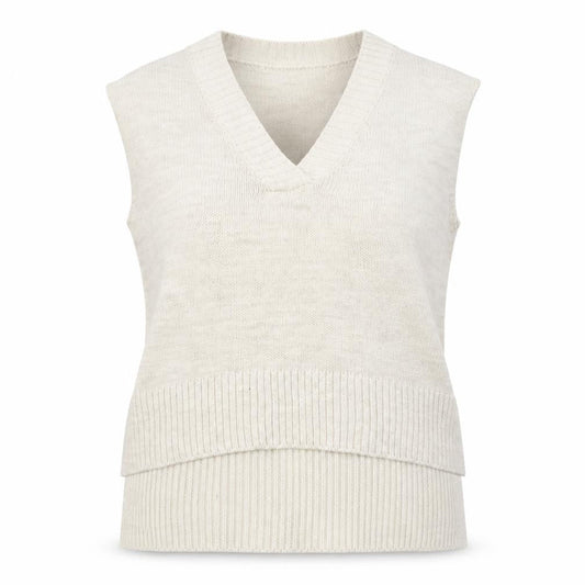 Womens UK Size M Vanessa Alexandra Beige Vest Jumper