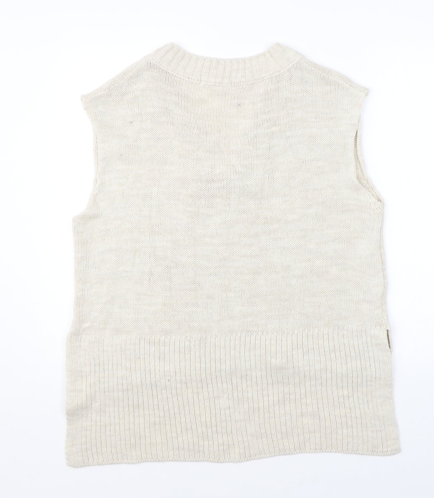 Womens UK Size M Vanessa Alexandra Beige Vest Jumper