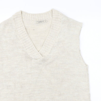 Womens UK Size M Vanessa Alexandra Beige Vest Jumper