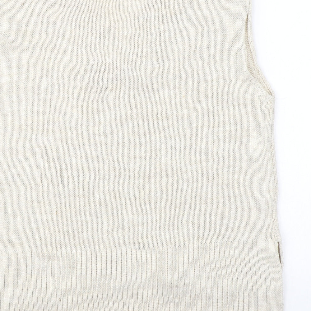 Womens UK Size M Vanessa Alexandra Beige Vest Jumper