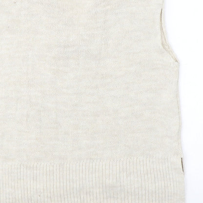 Womens UK Size M Vanessa Alexandra Beige Vest Jumper