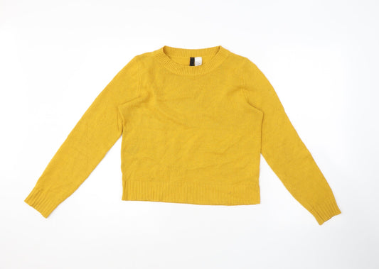 Womens UK Size XS H&M Yellow Pullover Jumper