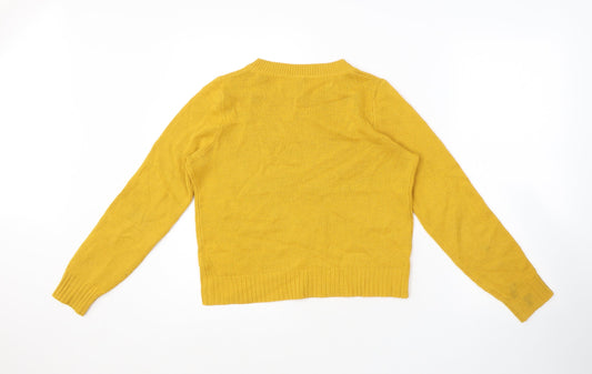 Womens UK Size XS H&M Yellow Pullover Jumper