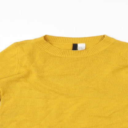 Womens UK Size XS H&M Yellow Pullover Jumper