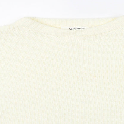 Womens UK Size S Missguided White Pullover Jumper
