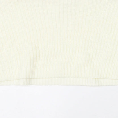 Womens UK Size S Missguided White Pullover Jumper