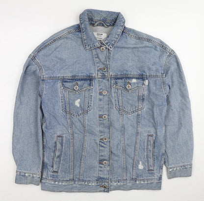 Mens UK Size 2XS Bershka Blue Jacket