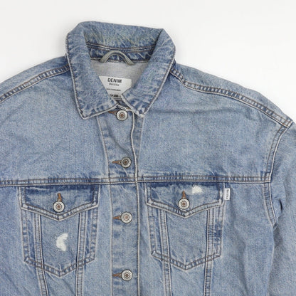 Mens UK Size 2XS Bershka Blue Jacket