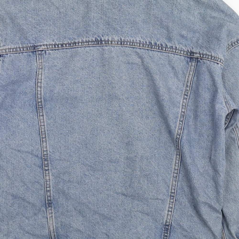 Mens UK Size 2XS Bershka Blue Jacket