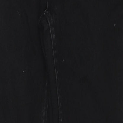 River Island Girls Black Cotton Skinny Jeans Size 8 Years Regular Zip