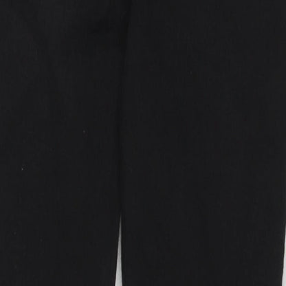 River Island Girls Black Cotton Skinny Jeans Size 8 Years Regular Zip
