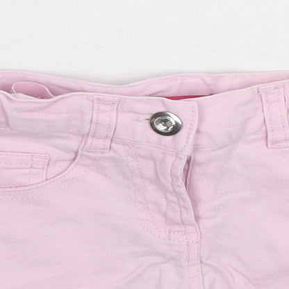 Young Dimension Girls Pink Cotton Boyfriend Shorts Size 2-3 Years L3 in Regular Zip