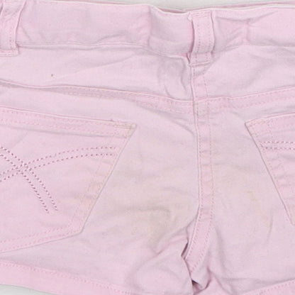 Young Dimension Girls Pink Cotton Boyfriend Shorts Size 2-3 Years L3 in Regular Zip