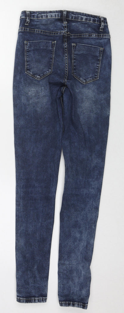 Womens UK Size 10 Studio Regular Fit Skinny Blue Jeans