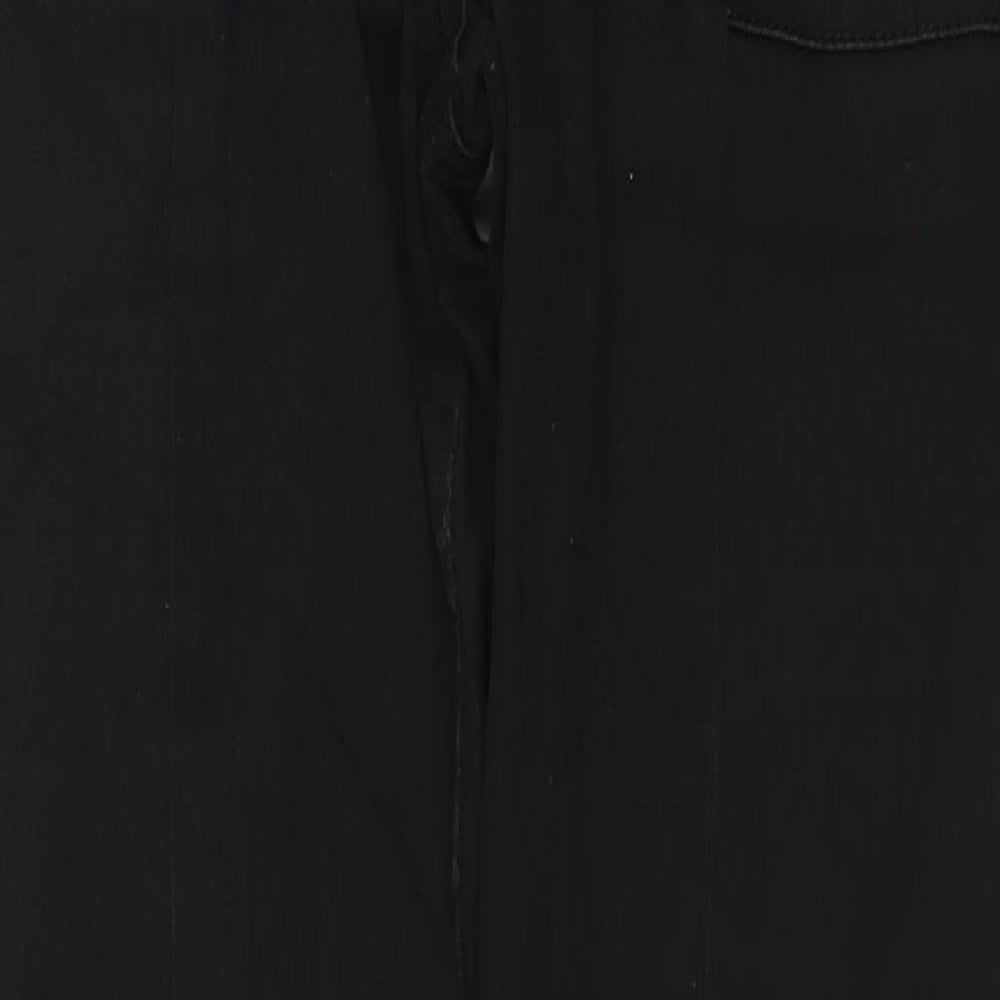 NEXT Womens Black Cotton Skinny Jeans Size 12 L30 in Regular Zip