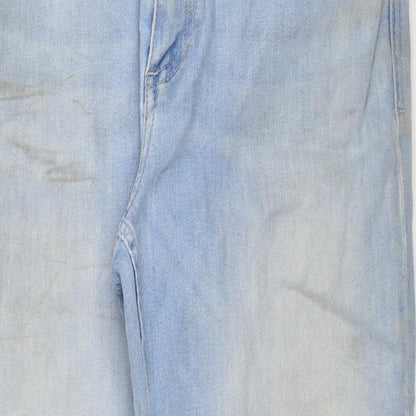 Womens UK Size 12 Marks and Spencer Regular Fit Straight Blue Jeans