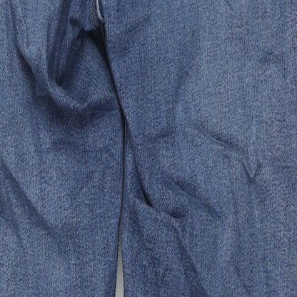 Topshop Womens Blue Cotton Skinny Jeans Size 28 L32 in Regular Zip