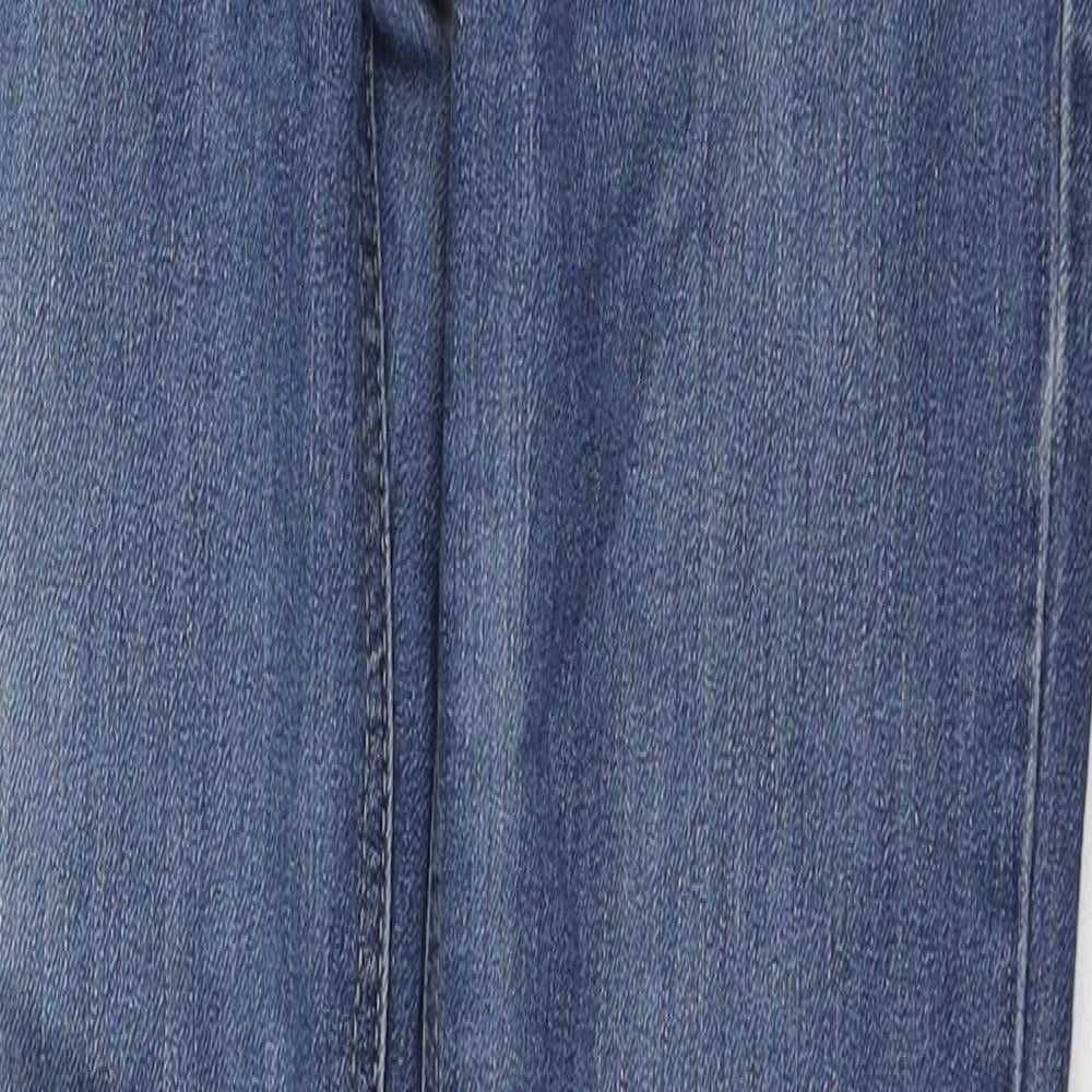 Denim & Co. Womens Blue Cotton Skinny Jeans Size 8 L29 in Regular Zip