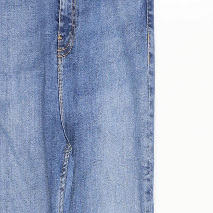 Zara Womens Blue Cotton Skinny Jeans Size M L28 in Regular Zip