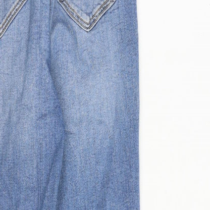 Zara Womens Blue Cotton Skinny Jeans Size M L28 in Regular Zip
