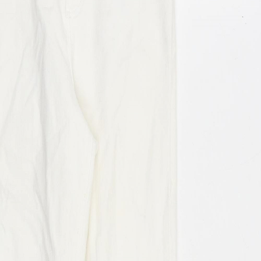 Topshop Womens White Cotton Skinny Jeans Size 26 in L32 in Regular Zip