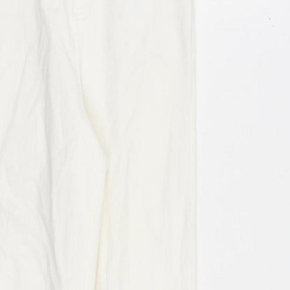 Topshop Womens White Cotton Skinny Jeans Size 26 in L32 in Regular Zip