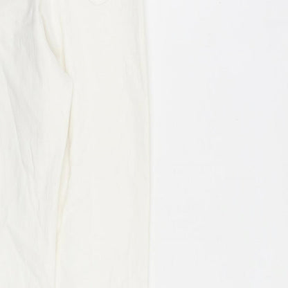 Topshop Womens White Cotton Skinny Jeans Size 26 in L32 in Regular Zip