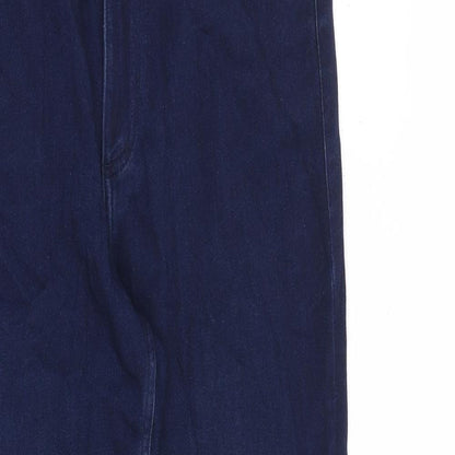Roma Womens Blue Cotton Straight Jeans Size 32 in L29 in Regular Zip