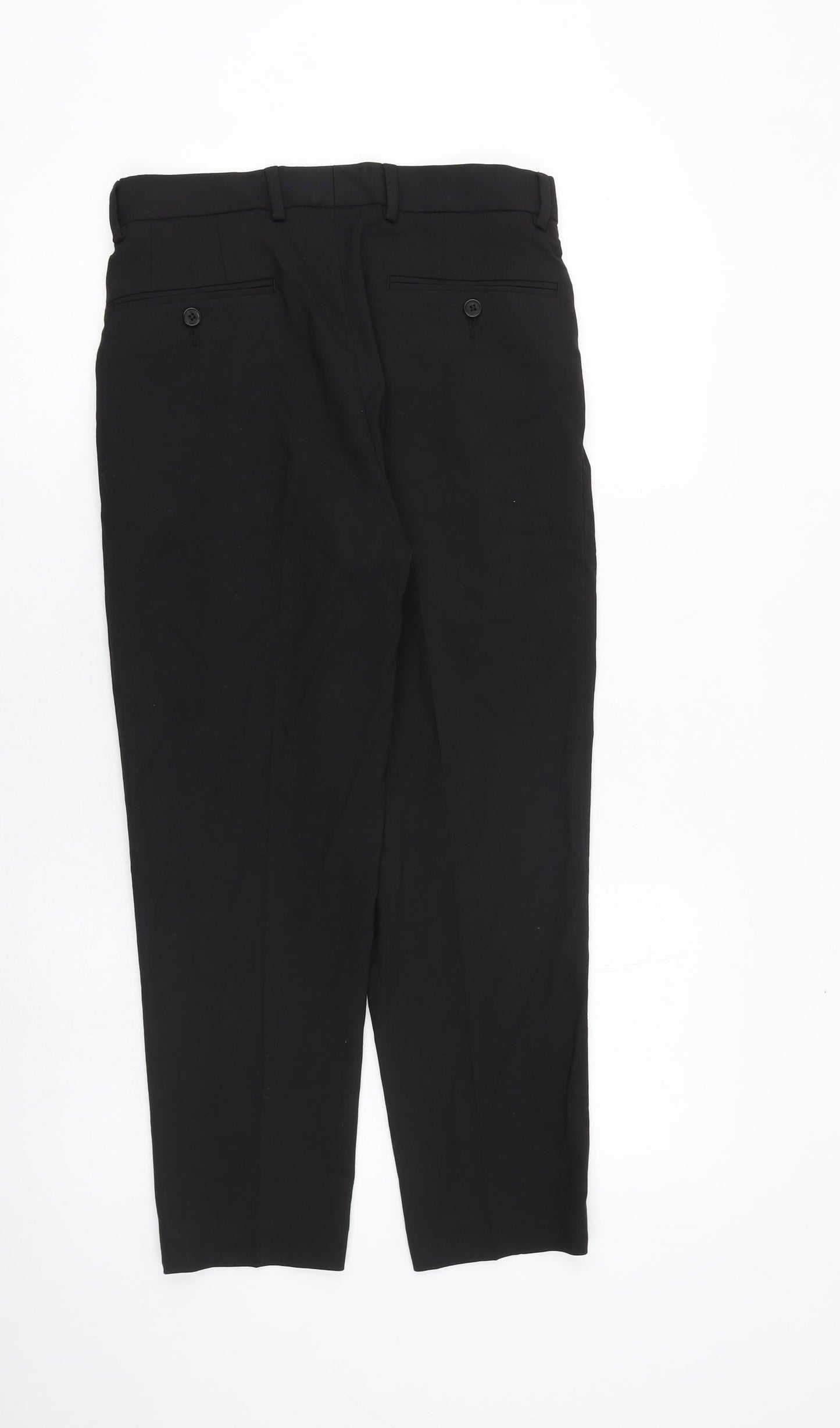 Womens UK Size 28 in ASOS Regular Fit Dress Pants Black Trousers