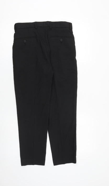 Womens UK Size 28 in ASOS Regular Fit Dress Pants Black Trousers