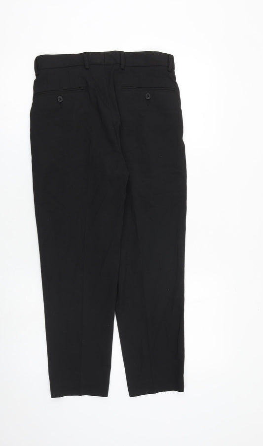 Womens UK Size 28 in ASOS Regular Fit Dress Pants Black Trousers
