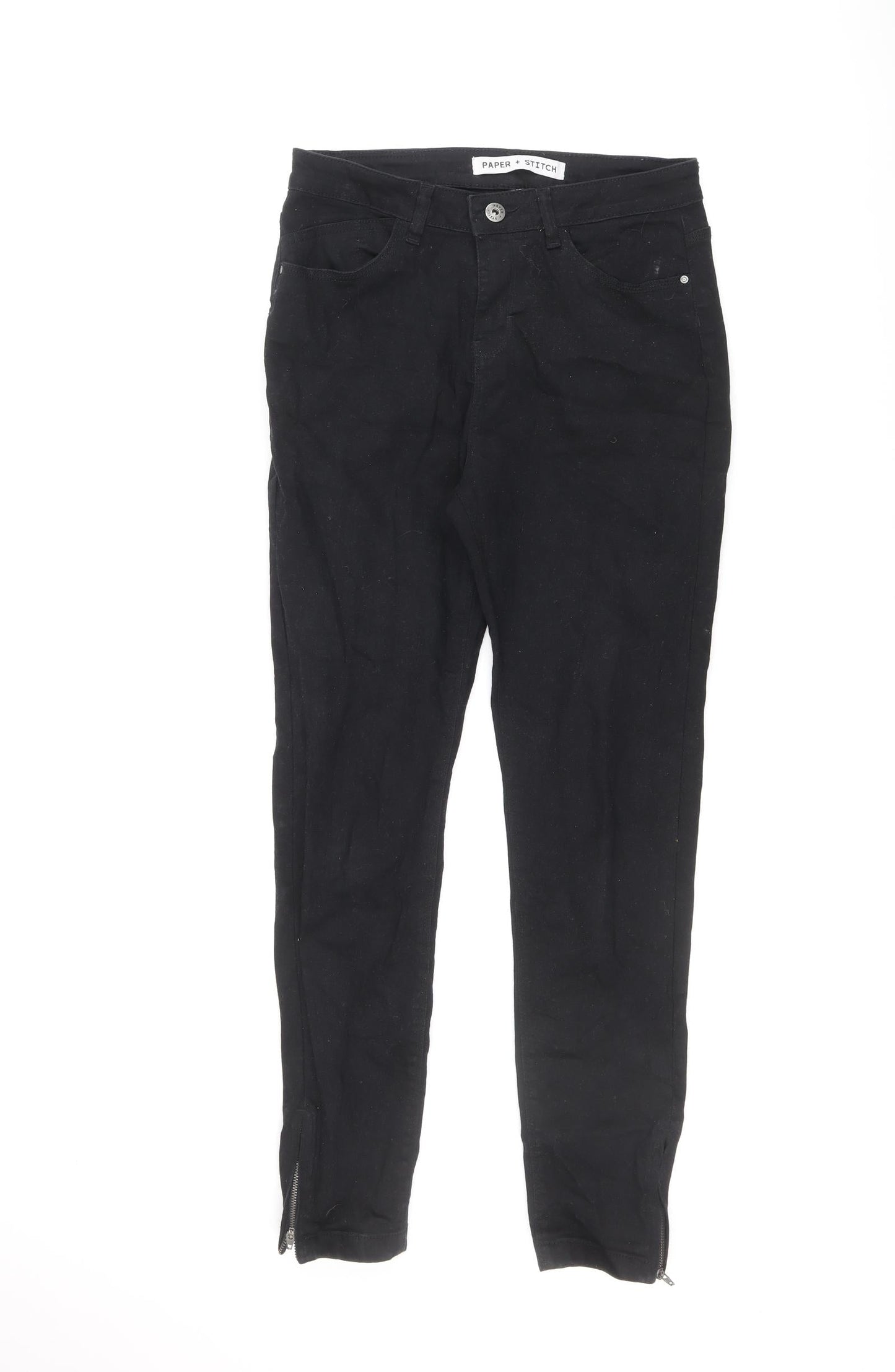 PAPER+DTICH Womens Black Cotton Skinny Jeans Size 30 L26 in Regular Zip