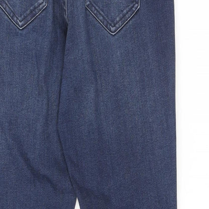 Gap Womens Blue Herringbone Cotton Skinny Jeans Size 30 in L29 in Regular Zip