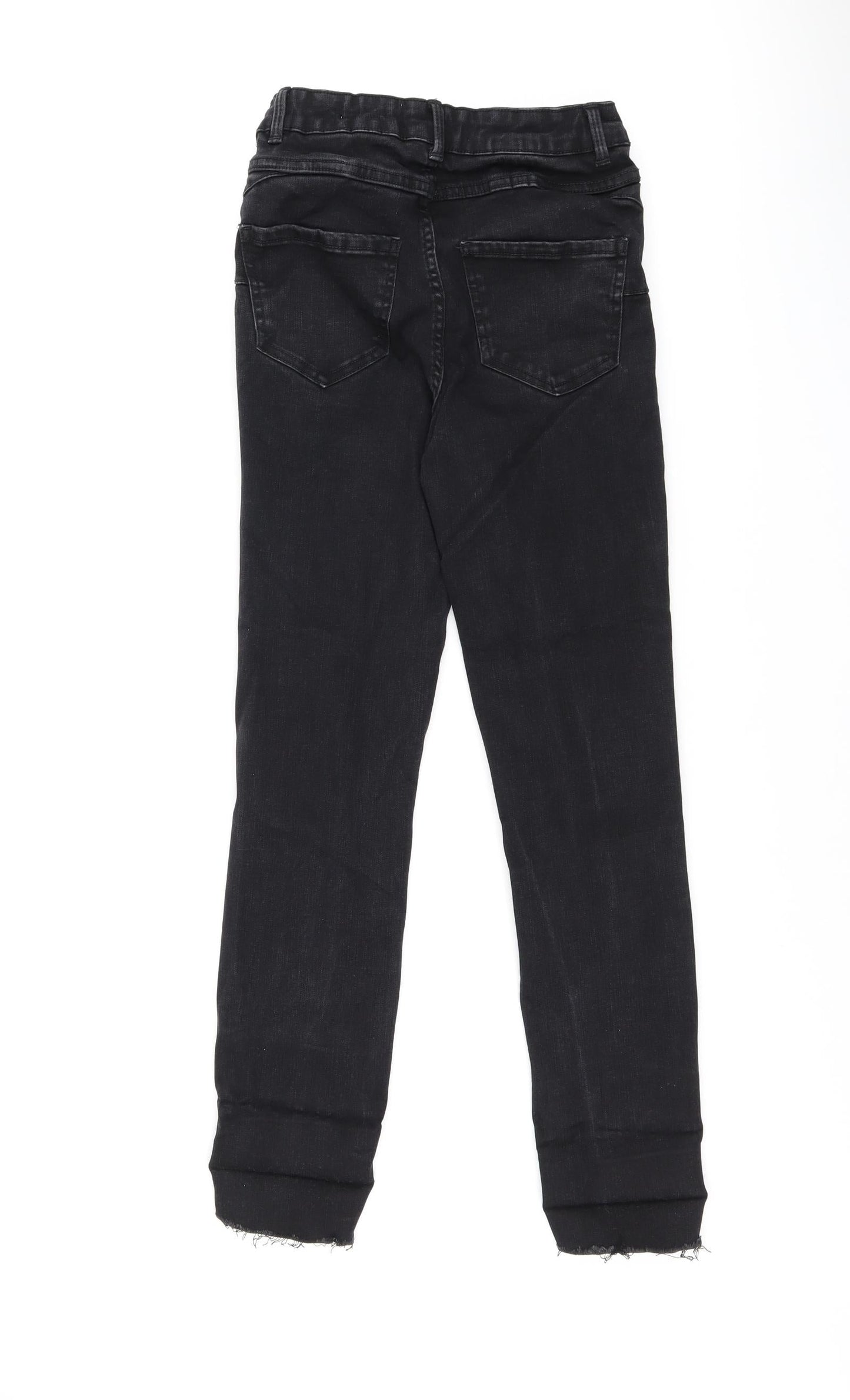 New Look Womens Black Cotton Skinny Jeans Size 6 L25.5 in Regular Zip