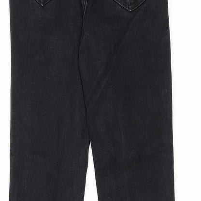 New Look Womens Black Cotton Skinny Jeans Size 6 L25.5 in Regular Zip