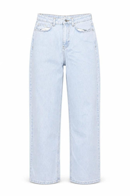 Womens UK Size 8 NA-KD Regular Fit Mom Blue Jeans