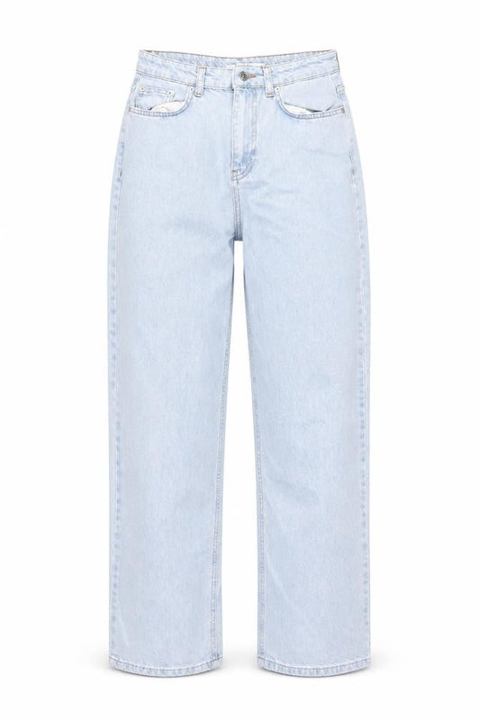 Womens UK Size 8 NA-KD Regular Fit Mom Blue Jeans