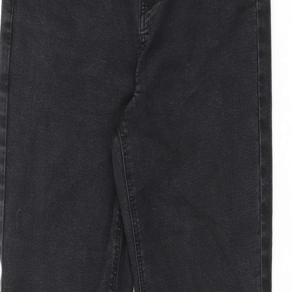 George Womens Black Cotton Straight Jeans Size 28 in L27 in Regular Zip