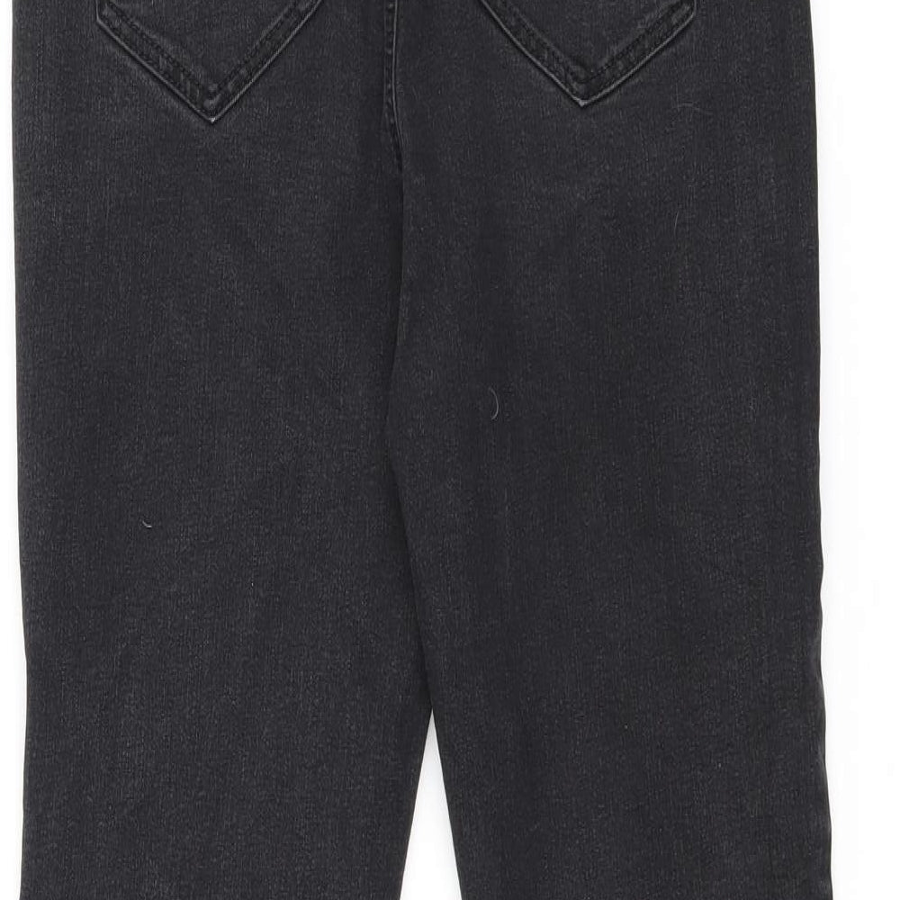 George Womens Black Cotton Straight Jeans Size 28 in L27 in Regular Zip