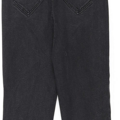 George Womens Black Cotton Straight Jeans Size 28 in L27 in Regular Zip